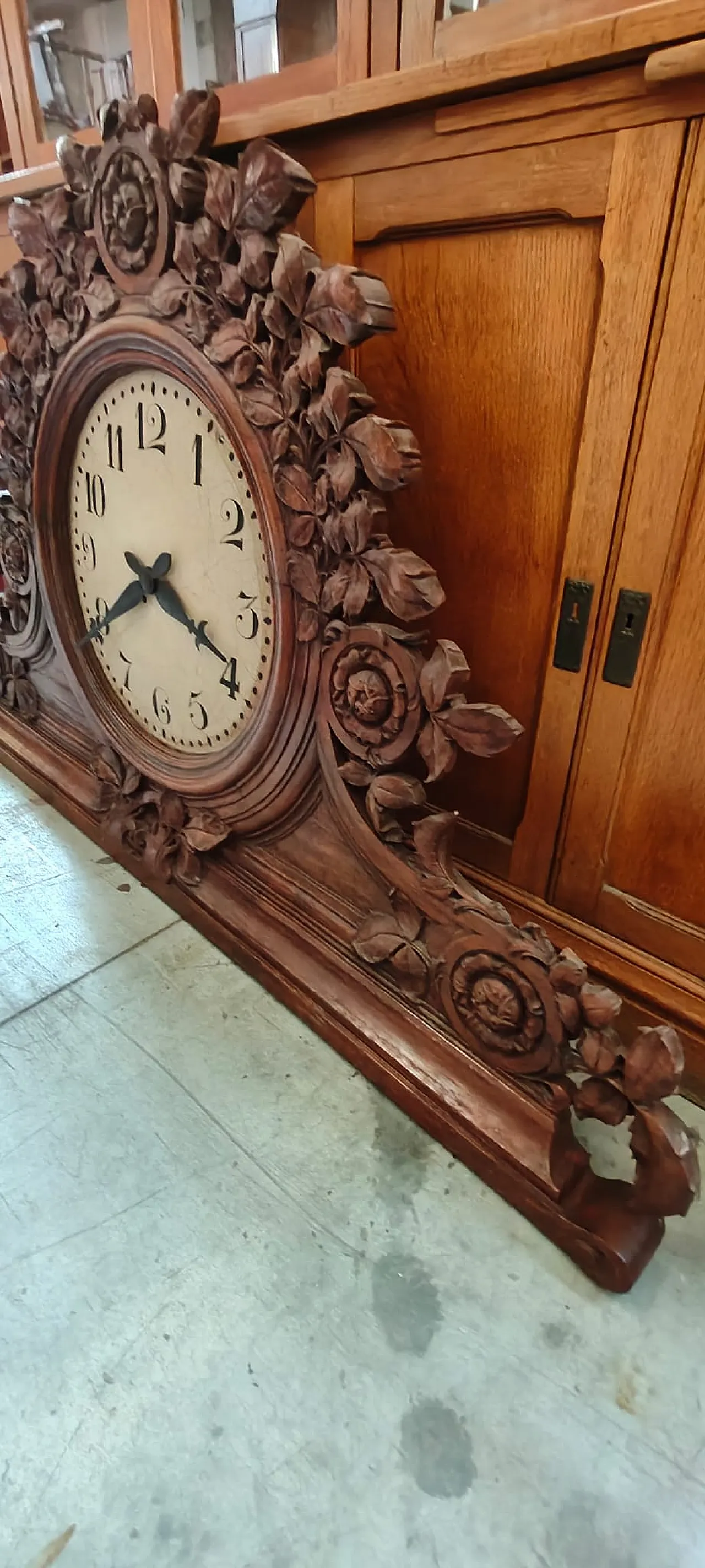 Carved hardwood clock, second half of the 19th century 5