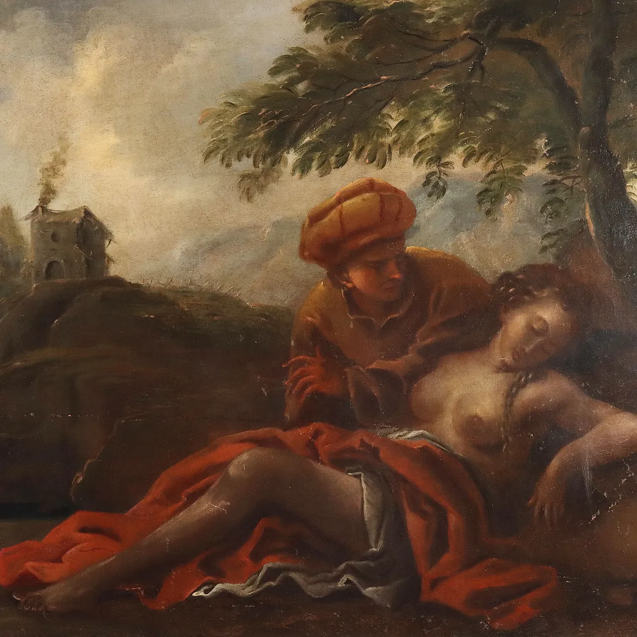 Cephalus and Procris painting, 19th century 3