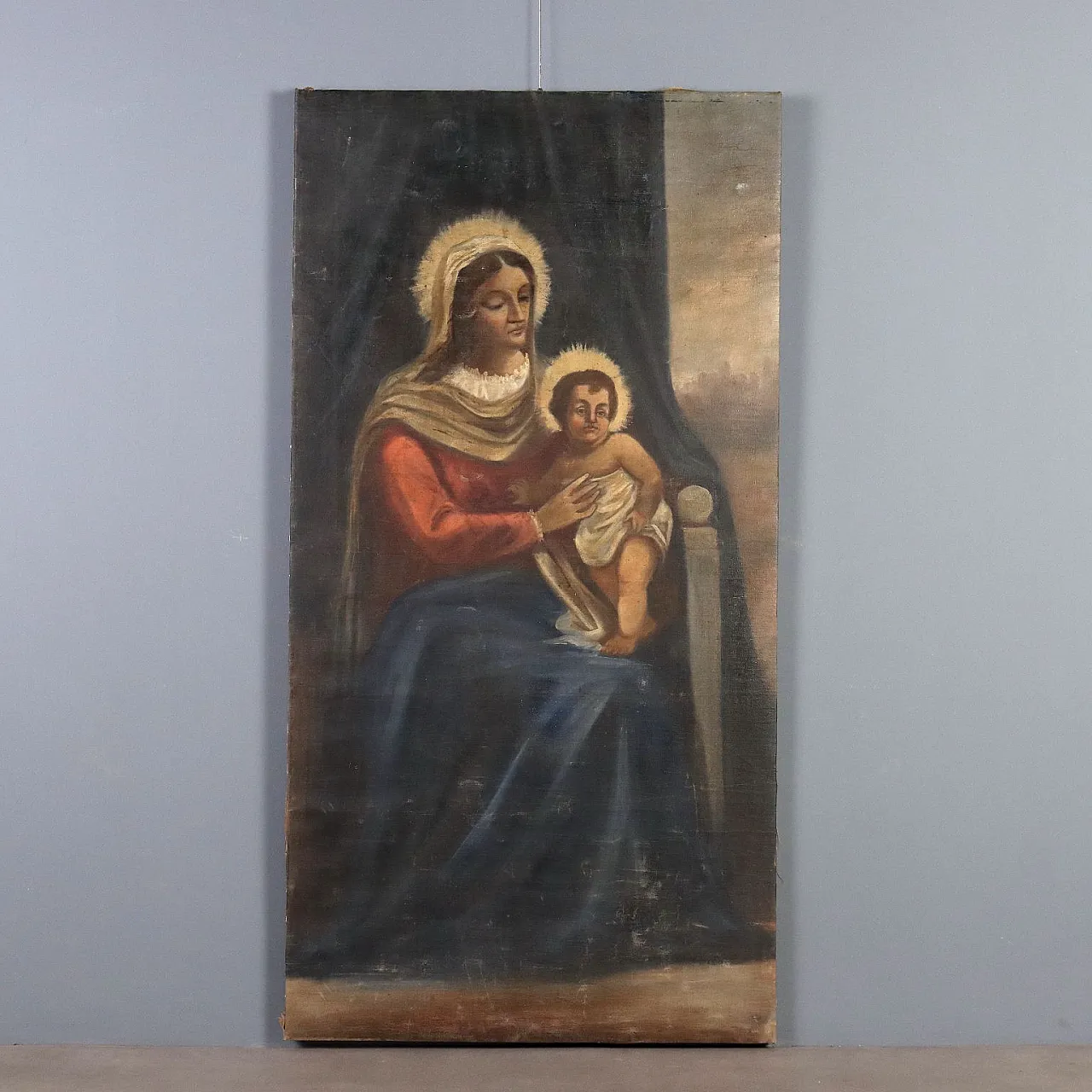 Madonna with Child, oil on canvas, 19th century 1