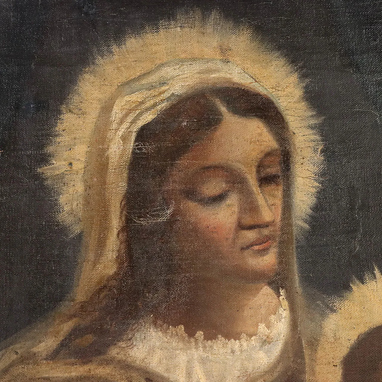 Madonna with Child, oil on canvas, 19th century 4
