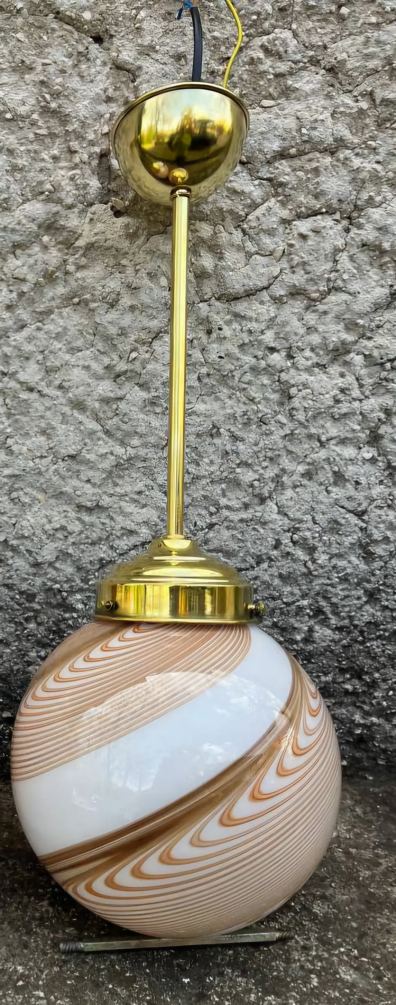 Pair of Murano Glass Ceiling Light by Dino Martens, Mid 20th Century 4