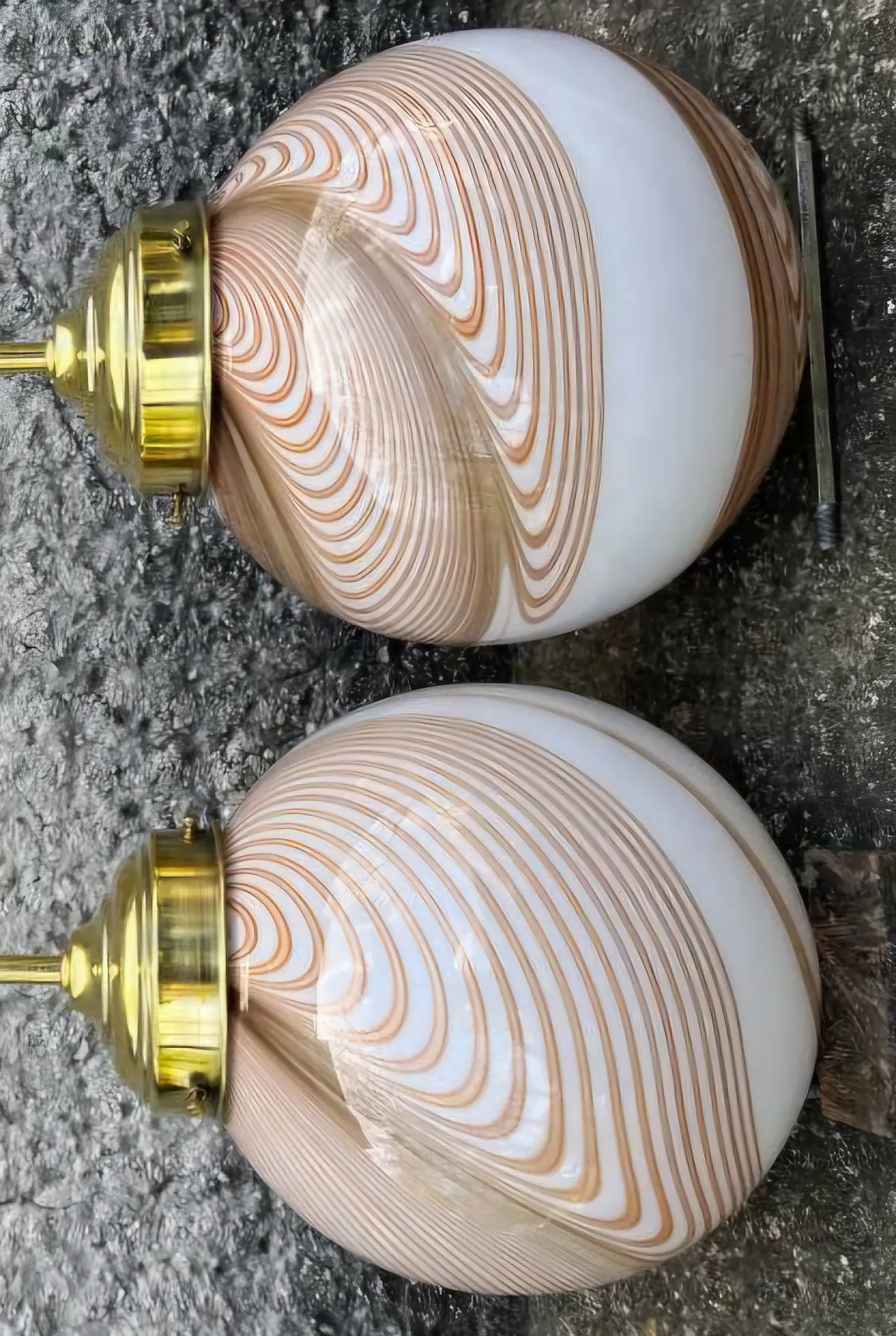 Pair of Murano Glass Ceiling Light by Dino Martens, Mid 20th Century 8