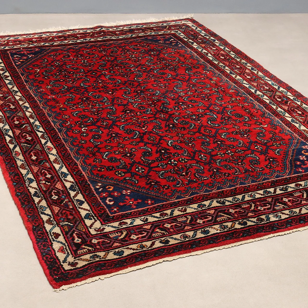 Hosseinabad rug in cotton and wool, 20th century 1