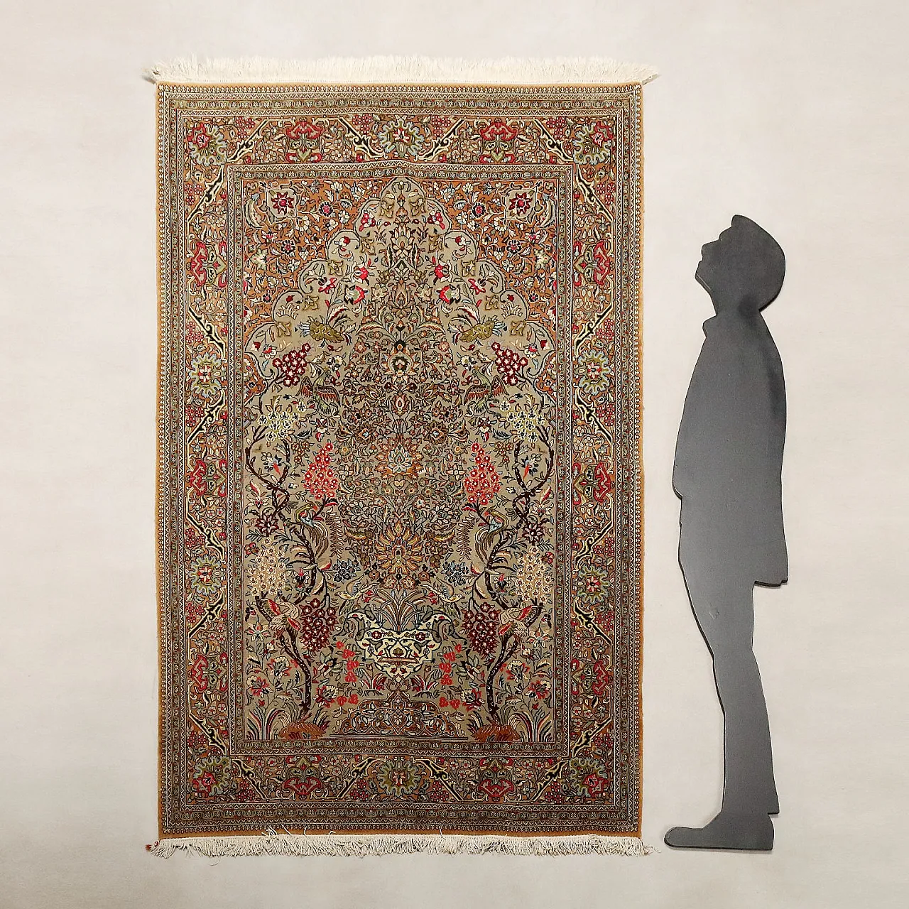 Kum carpet in cotton and wool, 20th century 3