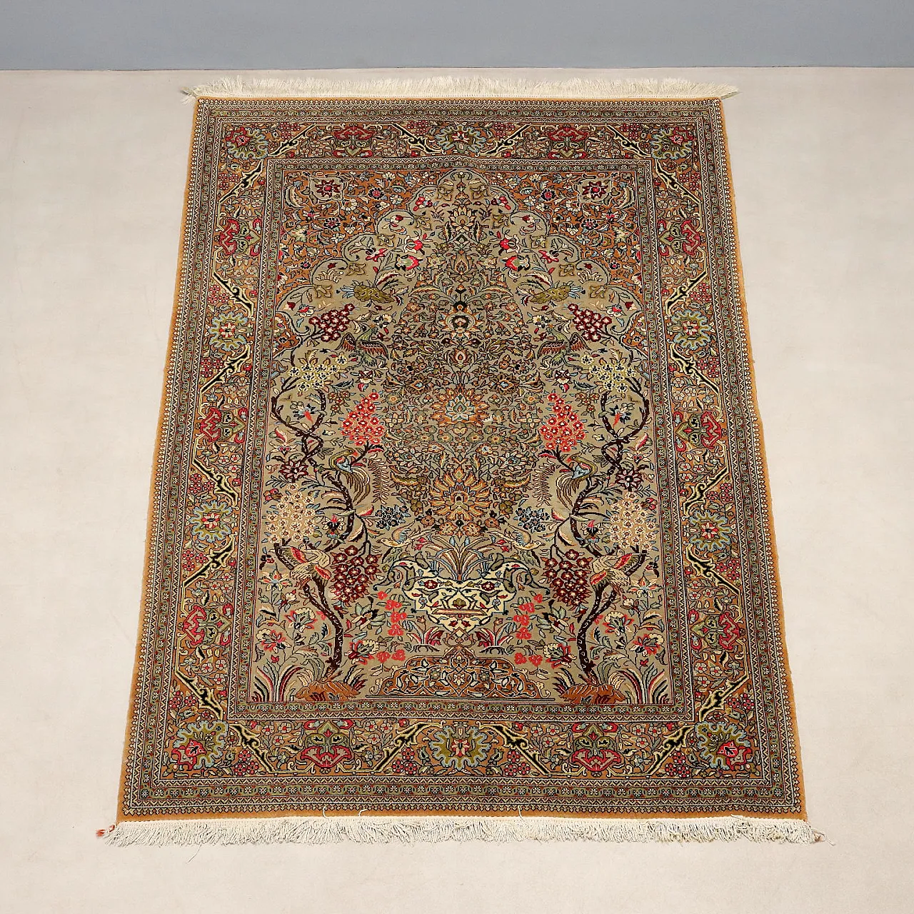Kum carpet in cotton and wool, 20th century 4