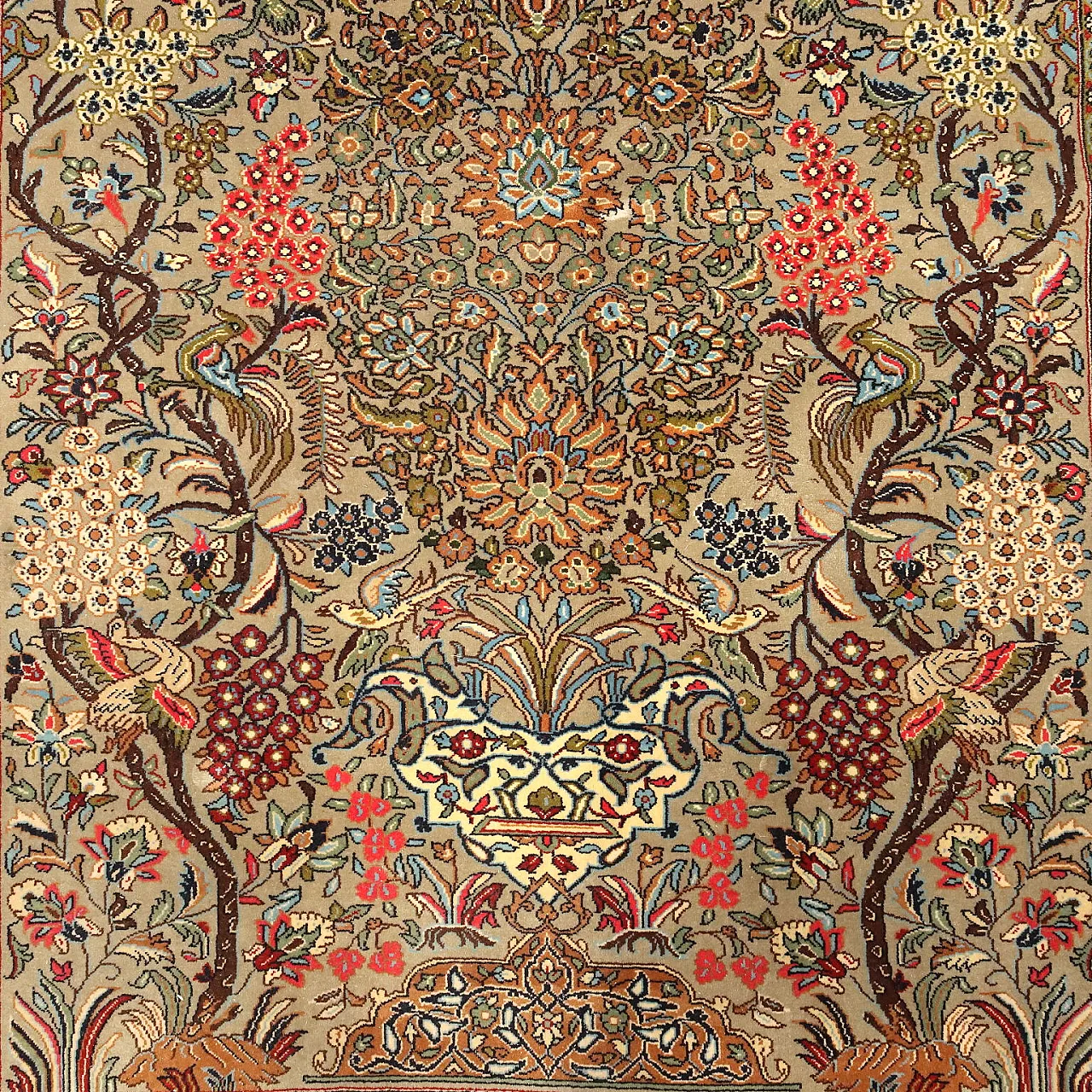 Kum carpet in cotton and wool, 20th century 5