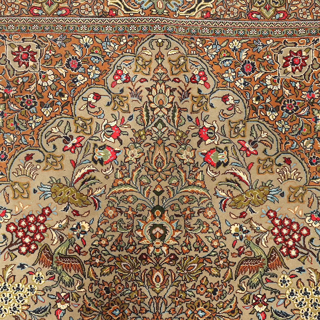 Kum carpet in cotton and wool, 20th century 6
