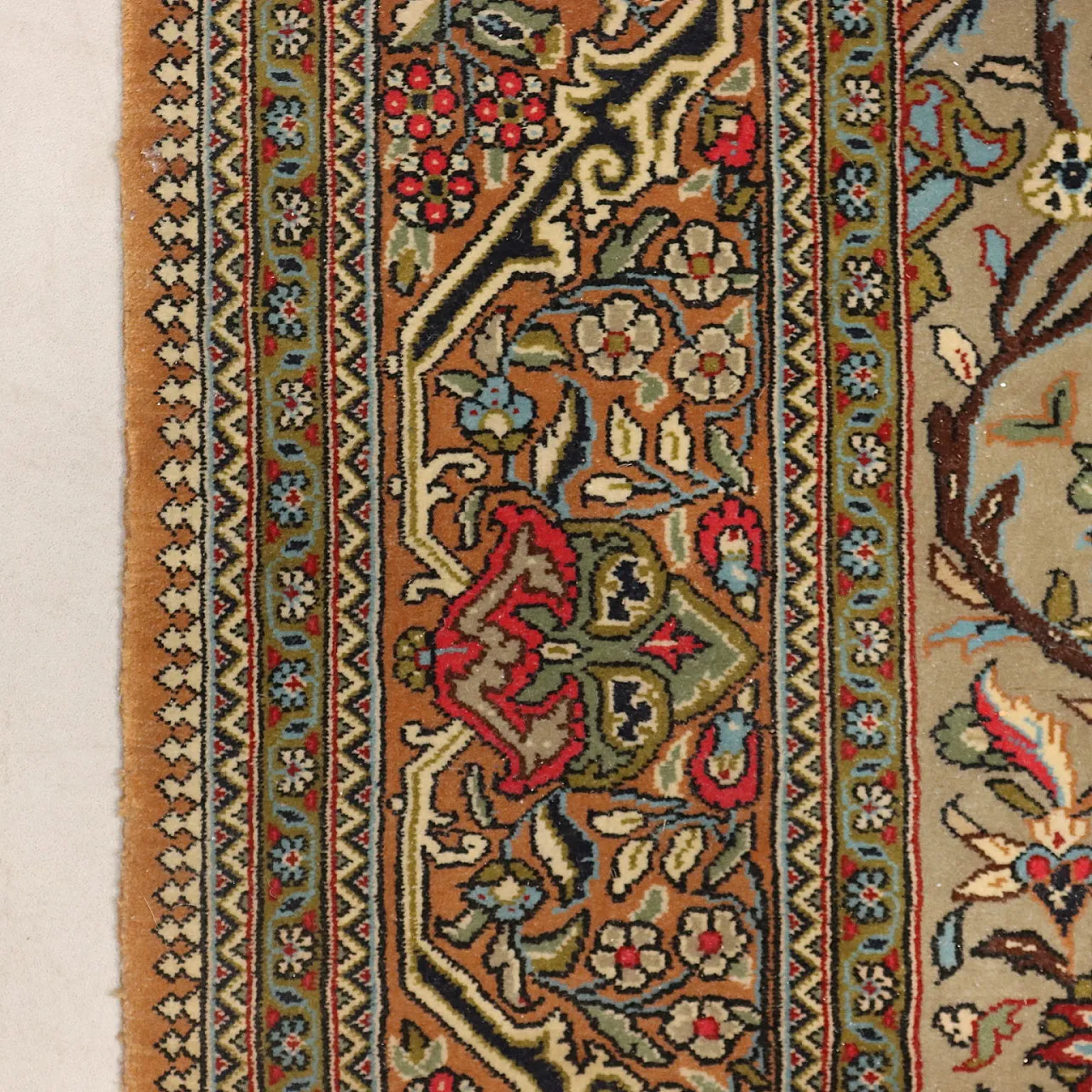 Kum carpet in cotton and wool, 20th century 8