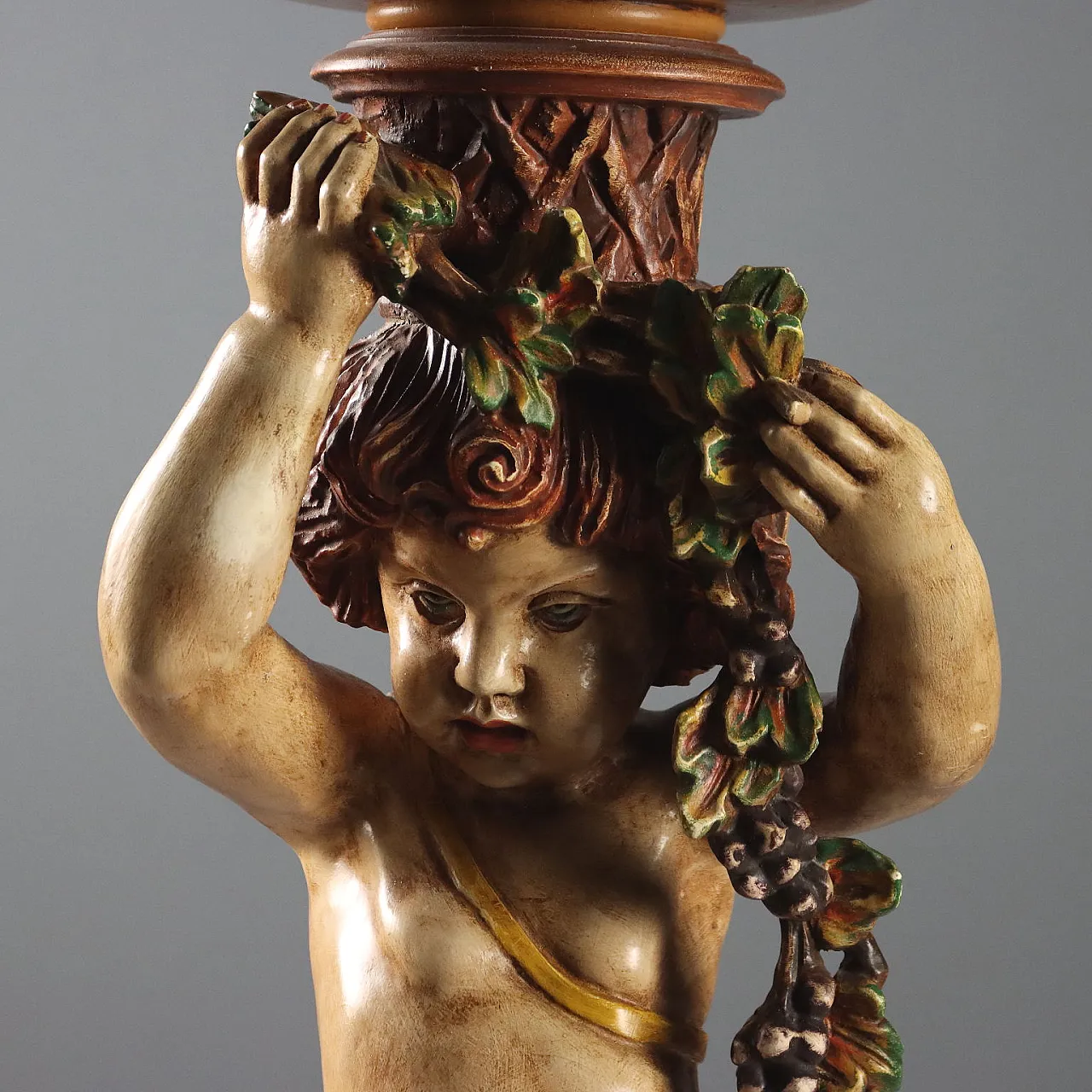 Column vase holder in Baroque style, 20th century 4