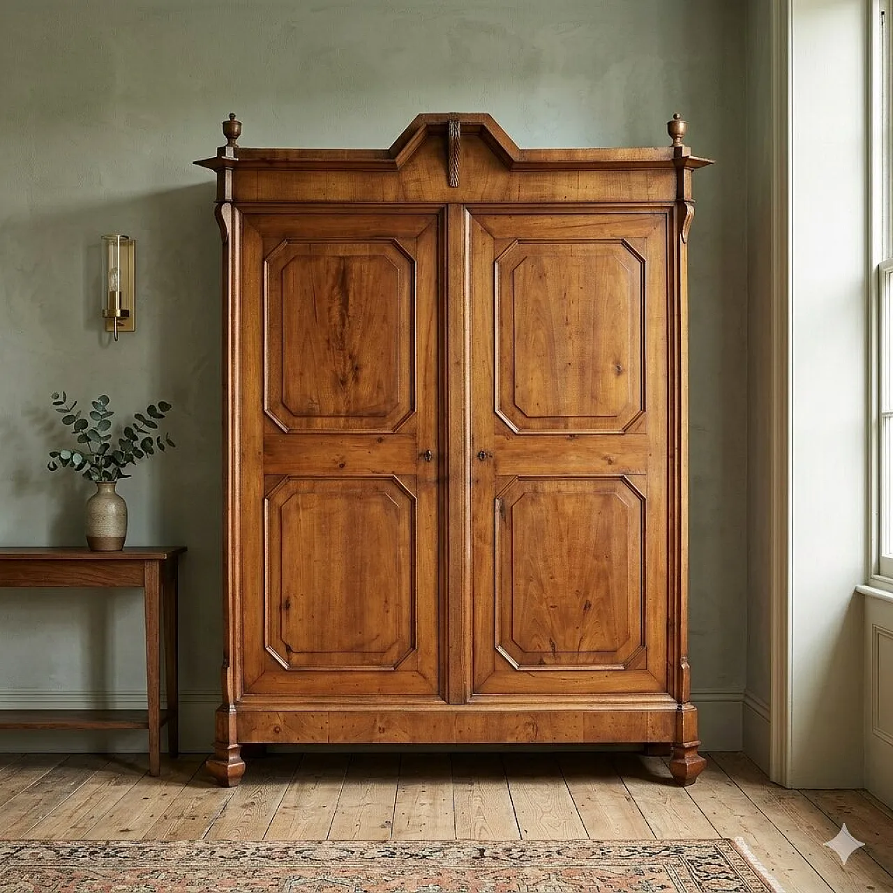 Umbertino wardrobe in walnut, 19th century 2
