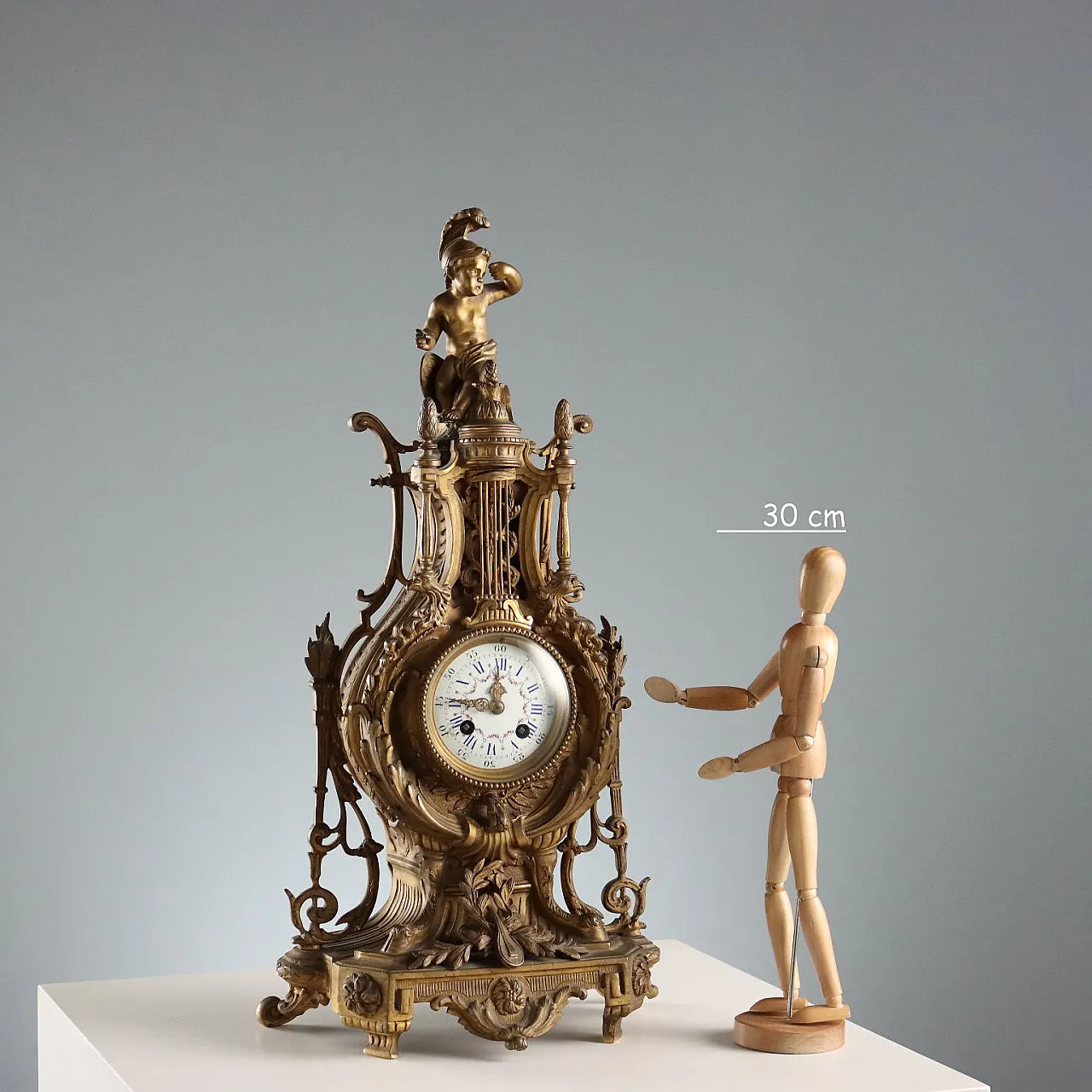 Eclectic style mantel clock, 19th century 2