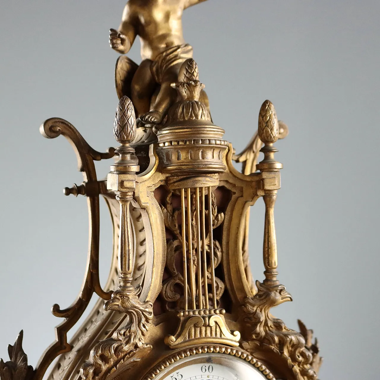 Eclectic style mantel clock, 19th century 4