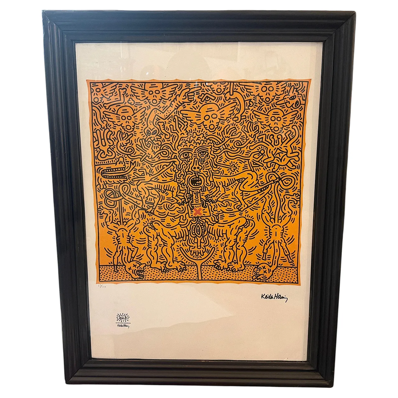 Keith Haring Pop art 63/150 Litografia Senza Titolo, anni 2000 1