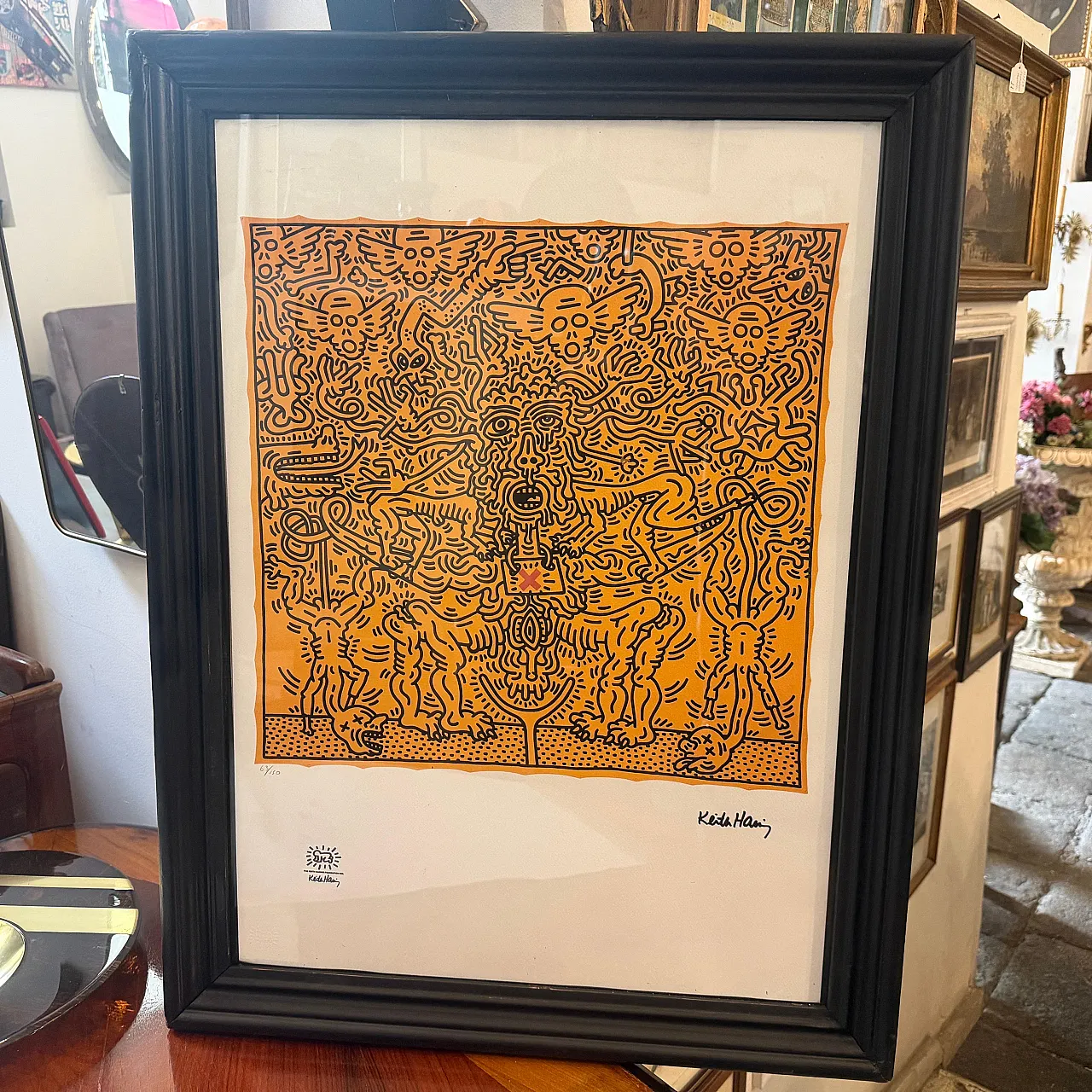 Keith Haring Pop art 63/150 Litografia Senza Titolo, anni 2000 2