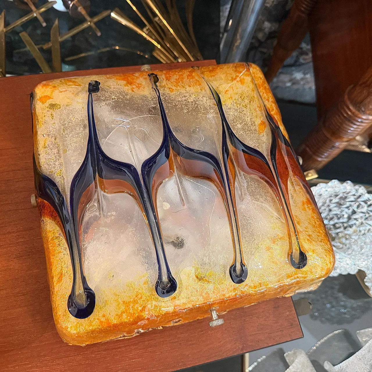 Mid-Century Modern ceiling light By Nason for Mazzega, 1960s 3