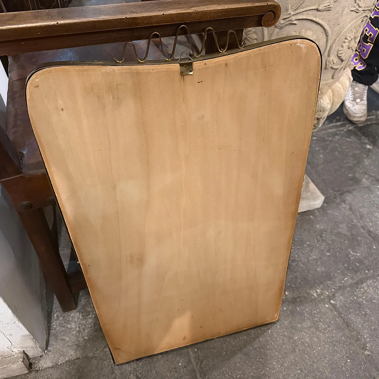 Specchio da parete in ottone massiccio di Gio Ponti, anni '50 6