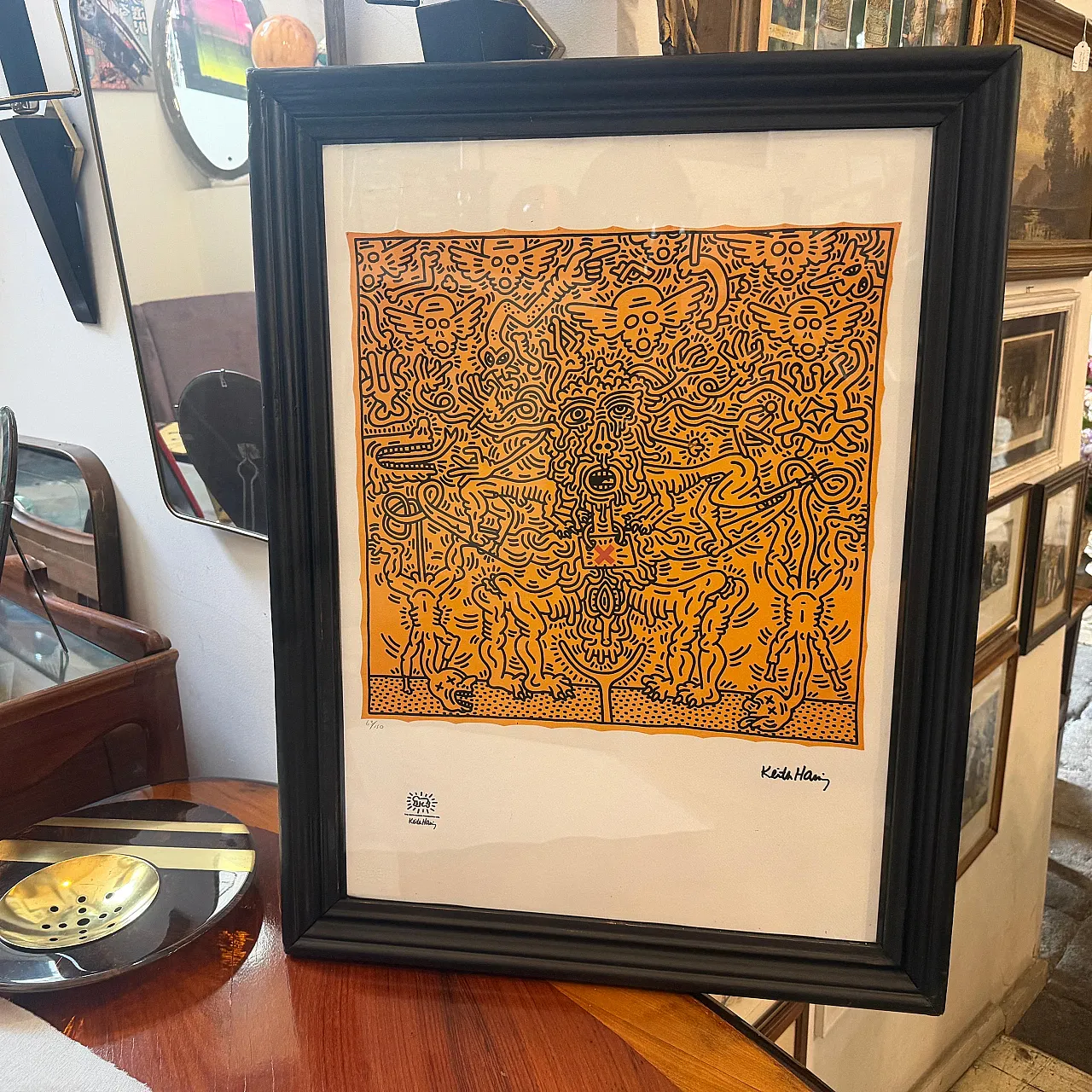 Keith Haring Pop art 63/150 Litografia Senza Titolo, anni 2000 6