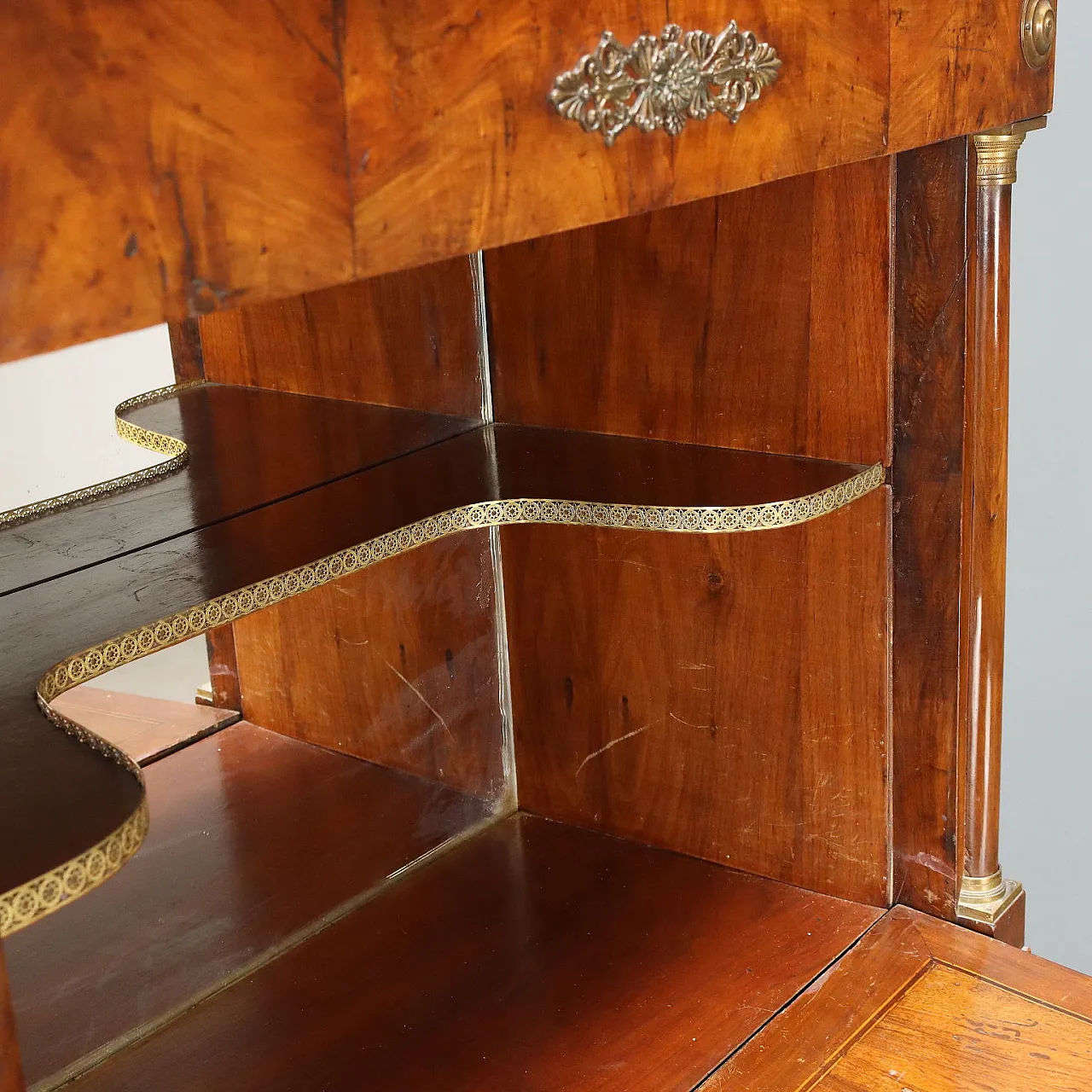Empire secretaire in walnut, 19th century 9