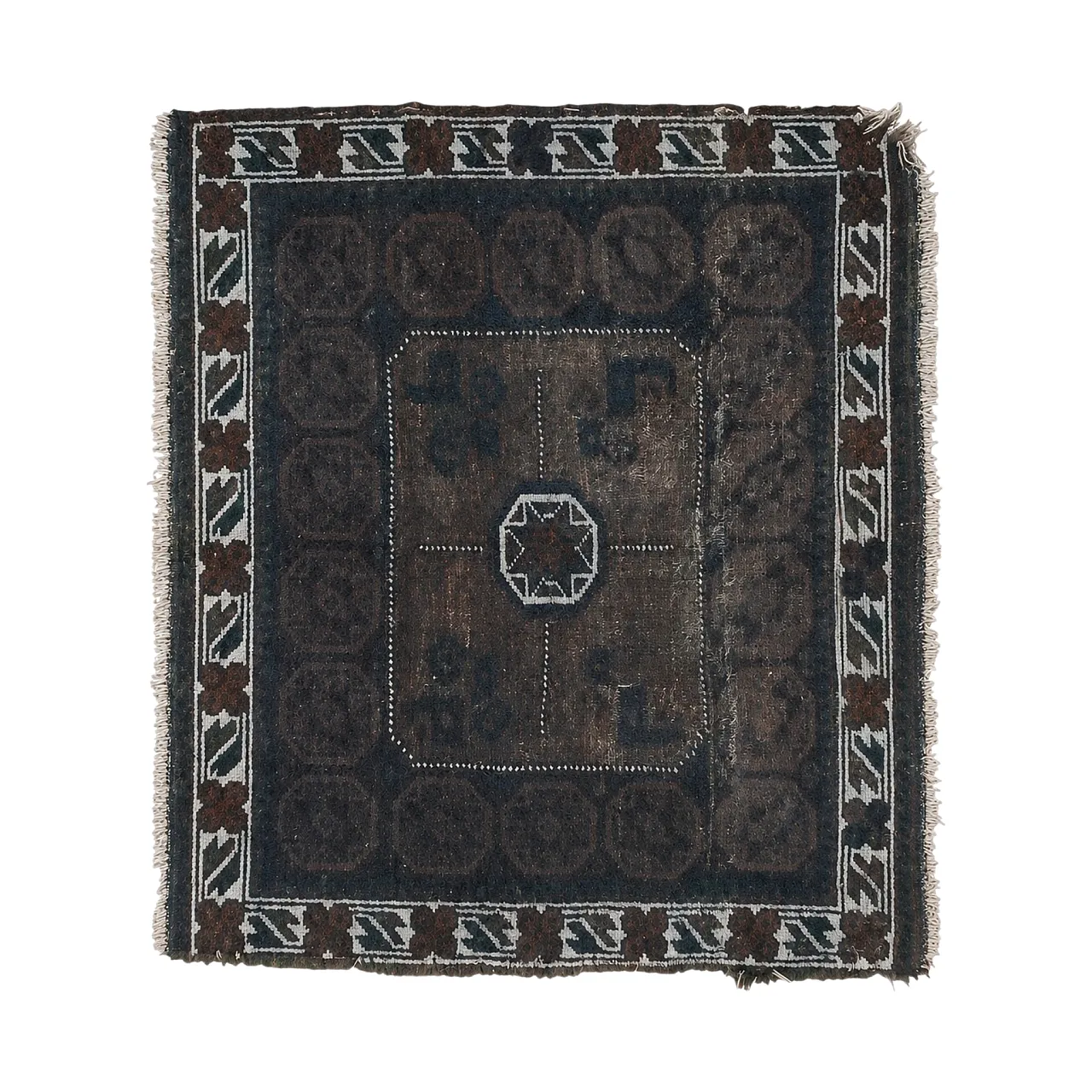 Antique Pakistani Hand-Knotted Tribal Rug, 19th Century 1