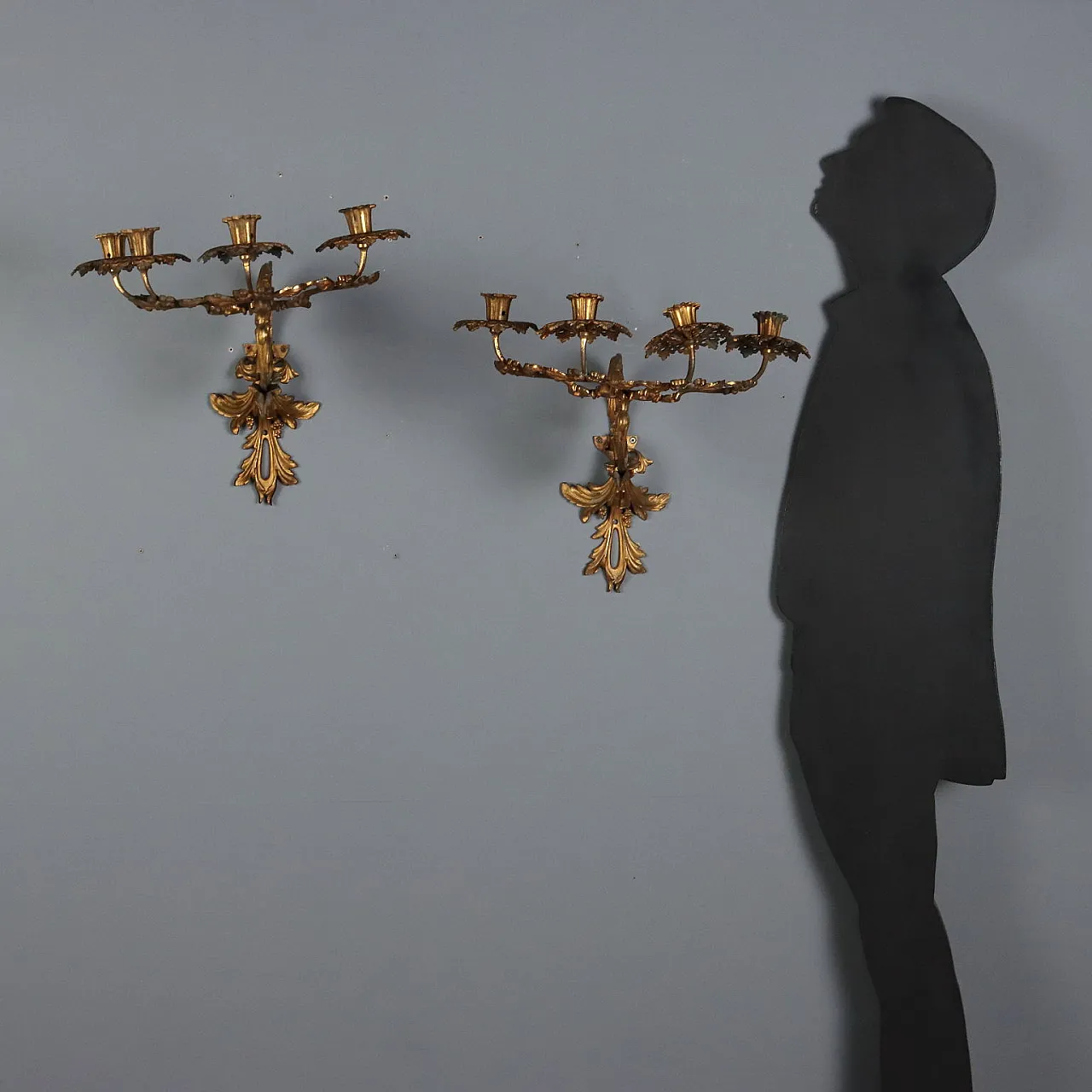 Pair of Baroque style appliques, 20th century 2