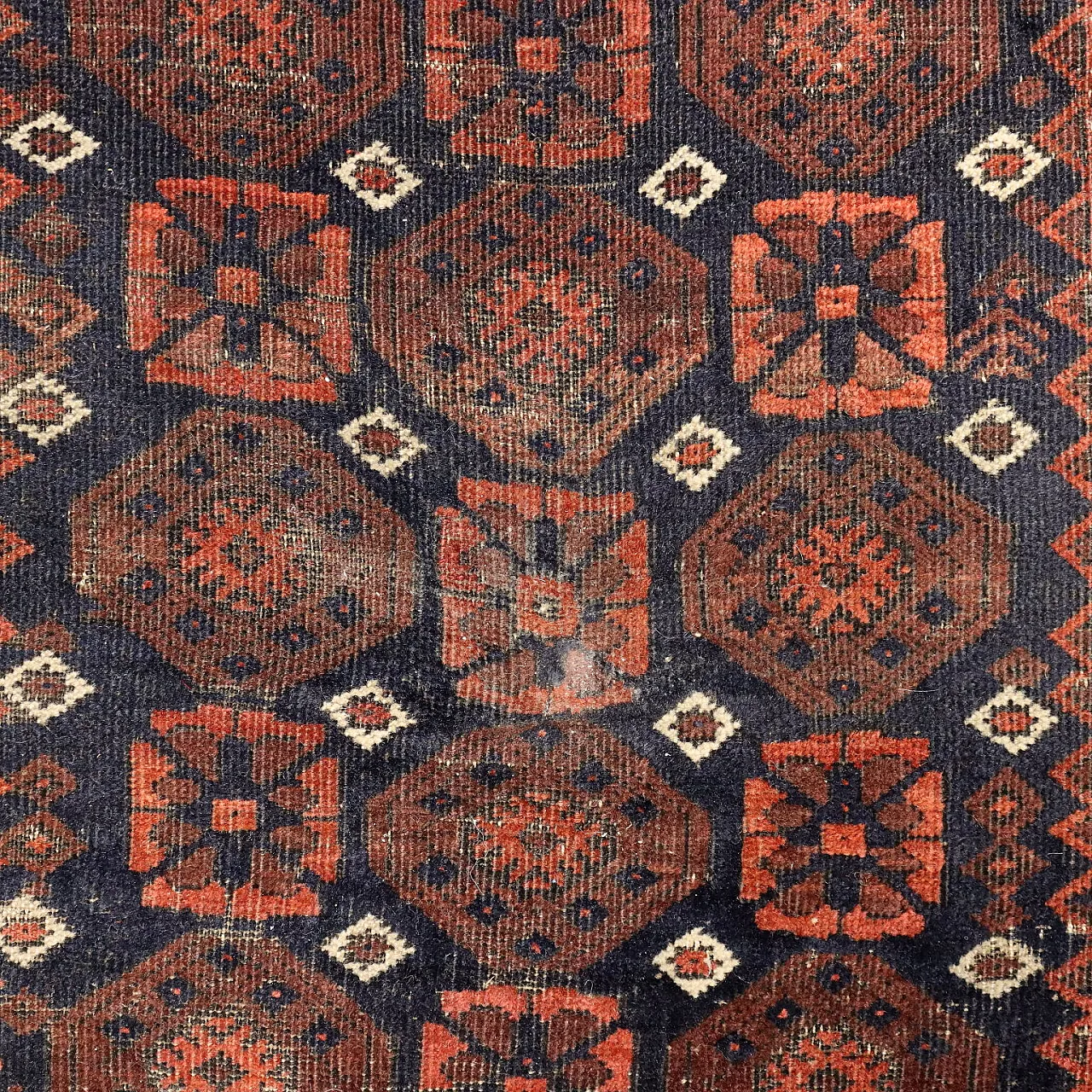 Baluchi rug in cotton and wool, 20th century 4