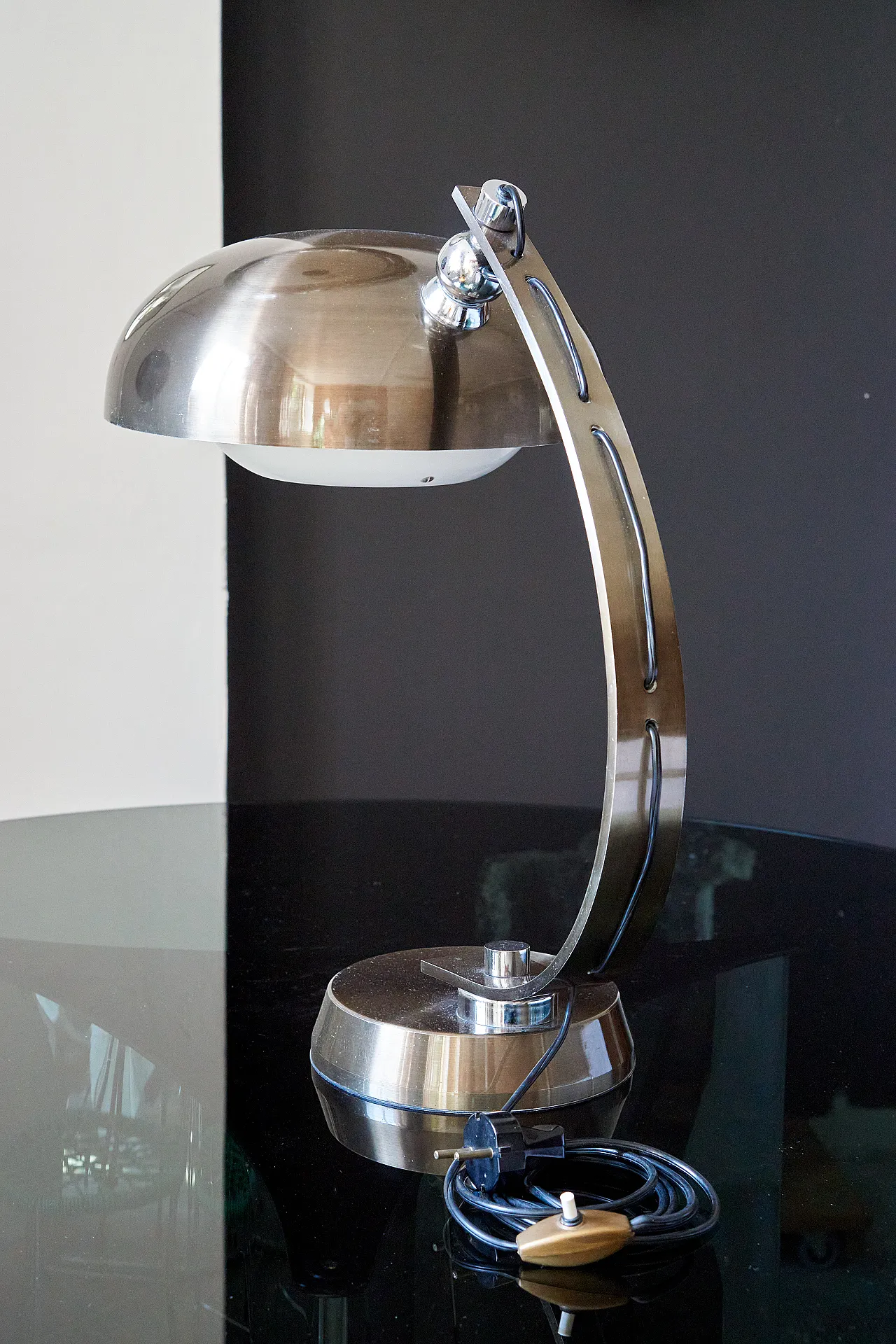 Lampada in metallo bronzato attribuita ad Angelo Lelli,, anni '70 12