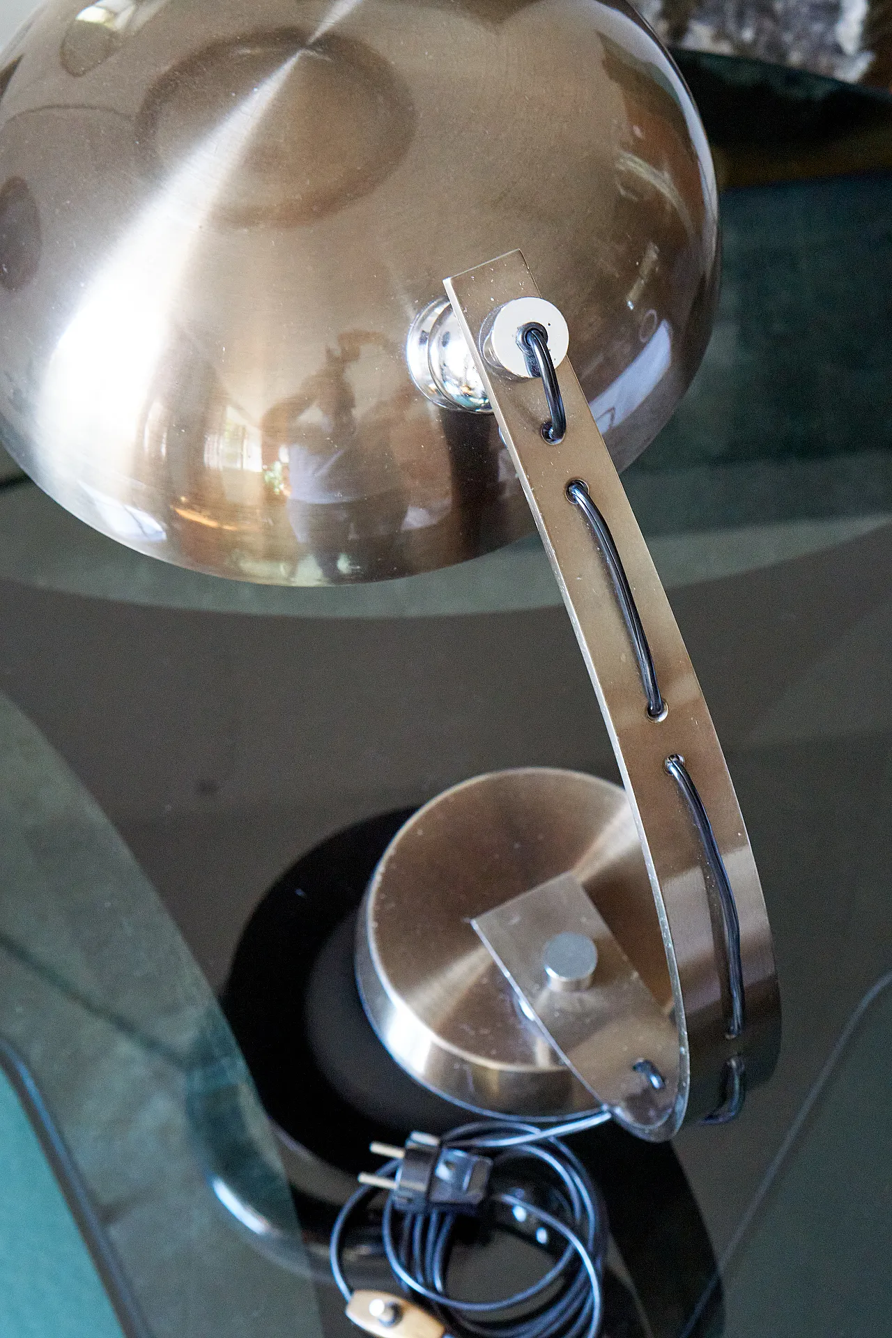 Lampada in metallo bronzato attribuita ad Angelo Lelli,, anni '70 13