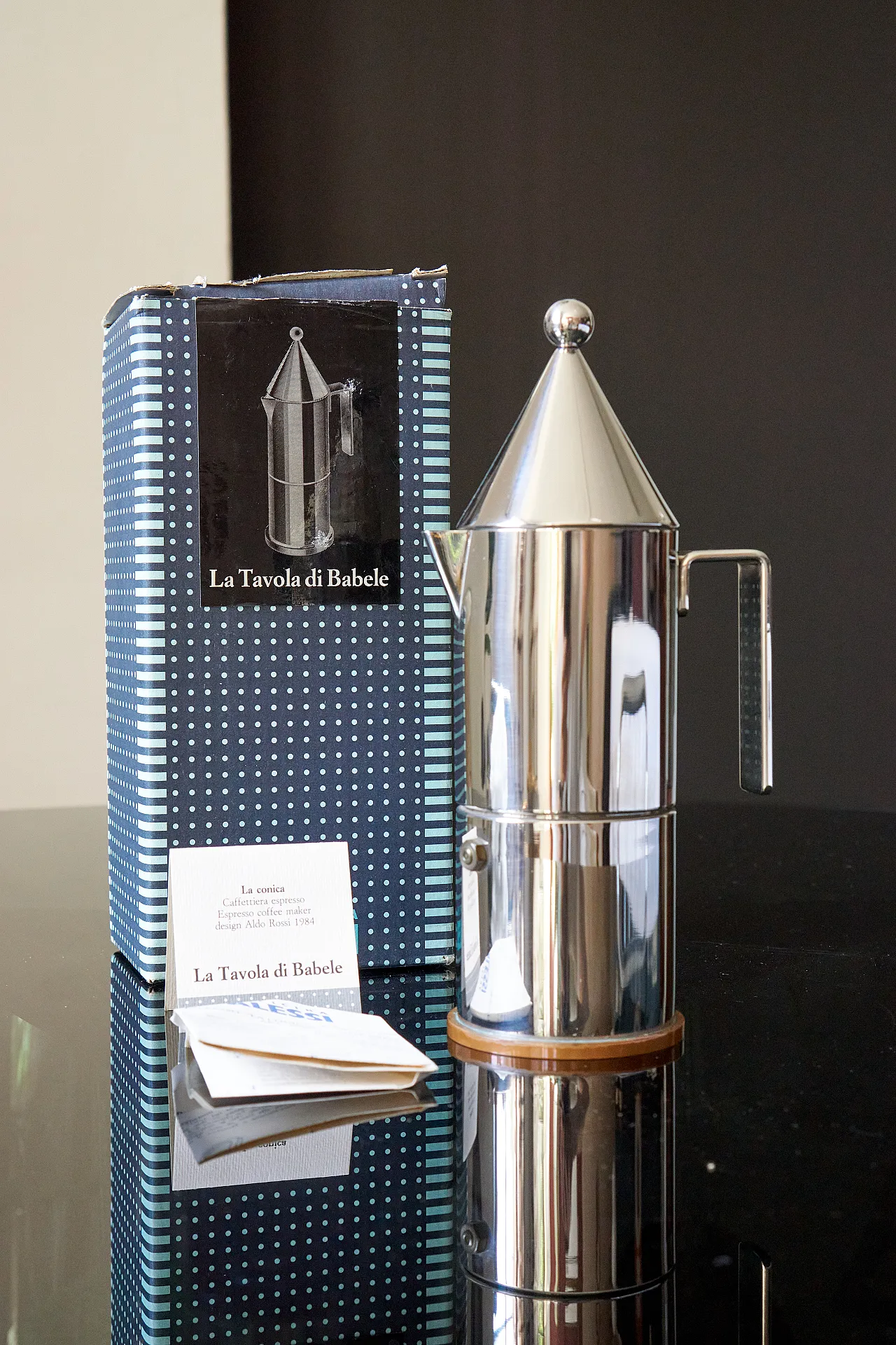 Caffettiera La Conica di Aldo Rossi per Alessi Prima serie 90002/3 1