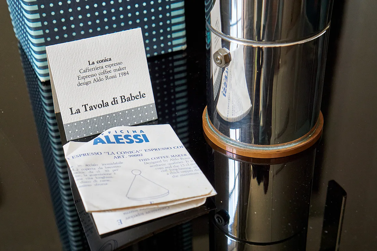 Caffettiera La Conica di Aldo Rossi per Alessi Prima serie 90002/3 2