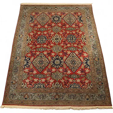 Kum rug in cotton and wool, 20th century