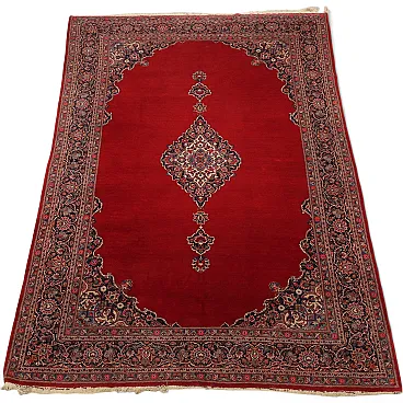 Keshan rug in cotton and wool, 20th century