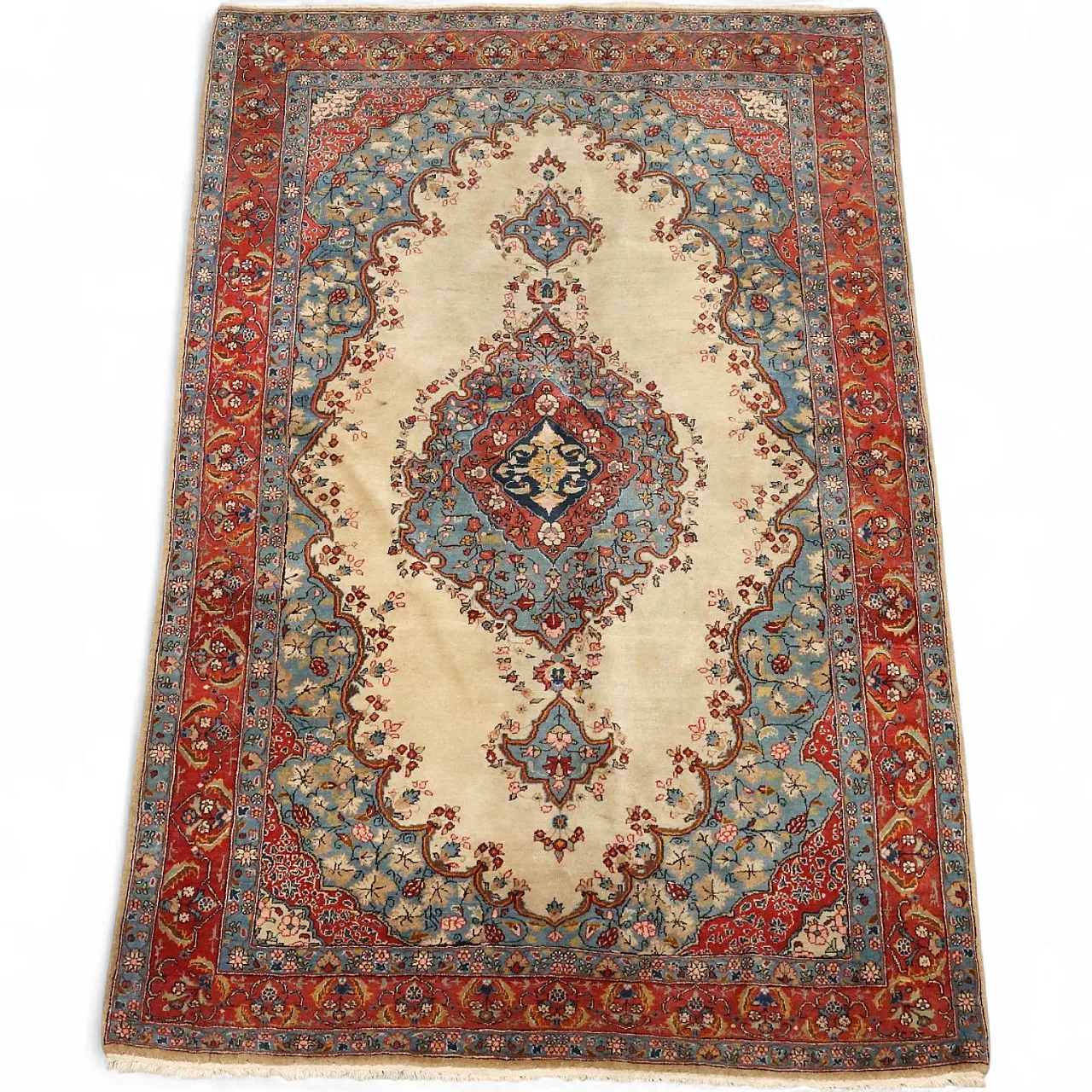 Kerman rug in cotton and wool, 20th century 9