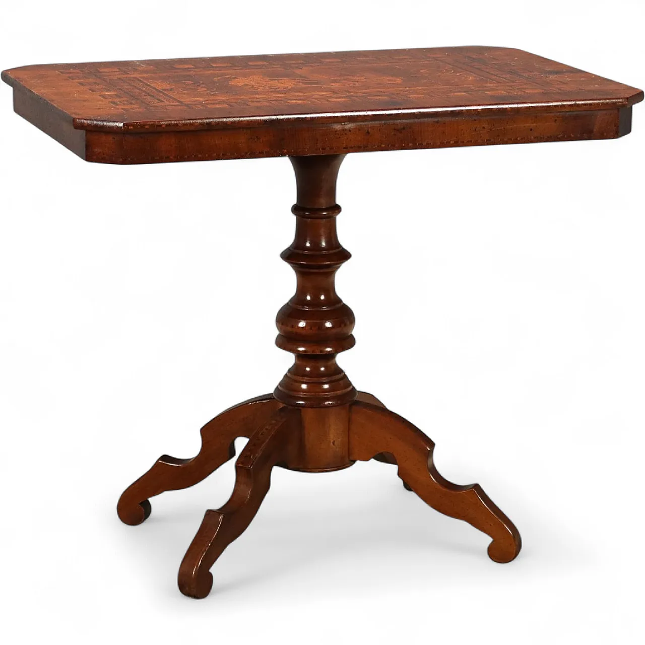 Walnut center table, 20th century 11