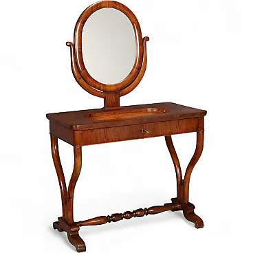 Louis Philippe toilet with walnut veneer, 19th century
