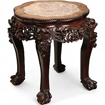 Coffee table in exotic wood with an oriental flavour, 20th century