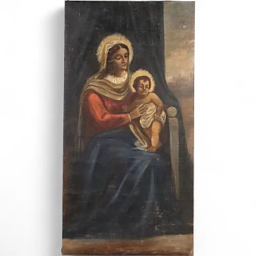 Madonna with Child, oil on canvas, 19th century