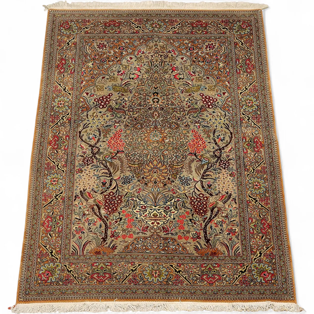 Kum carpet in cotton and wool, 20th century 10