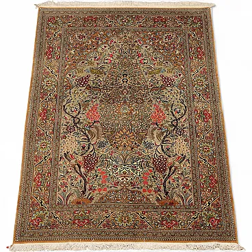 Kum carpet in cotton and wool, 20th century