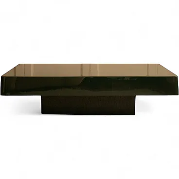 Green lacquered coffee table, 1970s