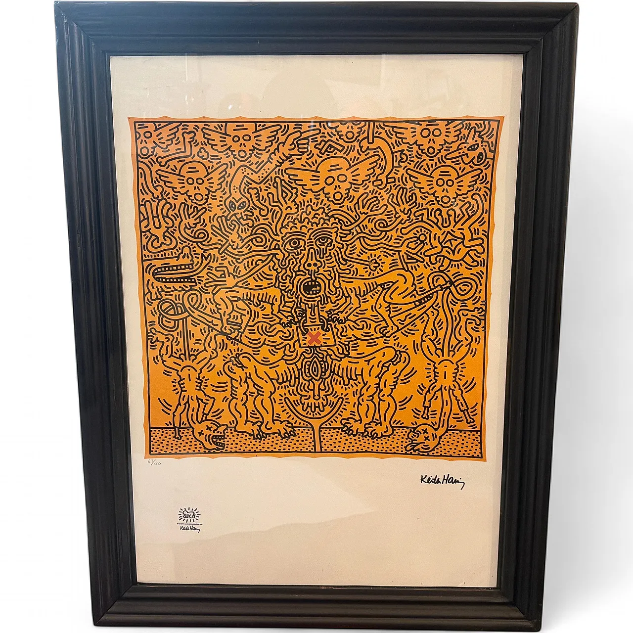 Keith Haring Pop art 63/150 Litografia Senza Titolo, anni 2000 15
