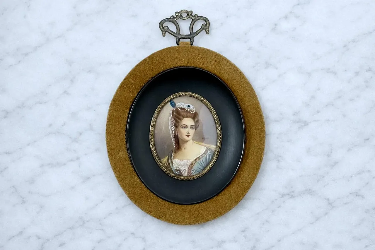 Gouache on porcelain, 19th century 1