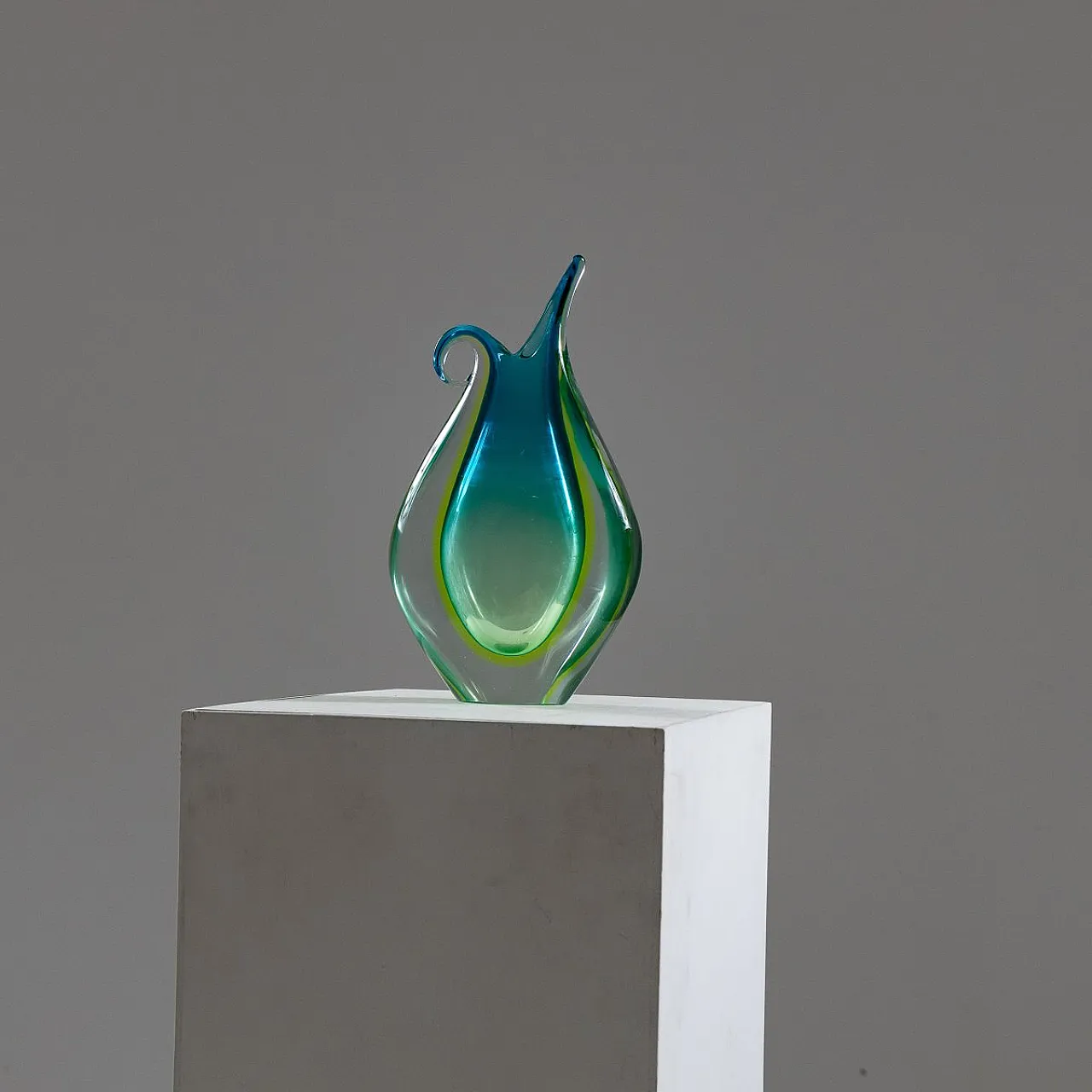 Large submerged glass vase, 1960s 4