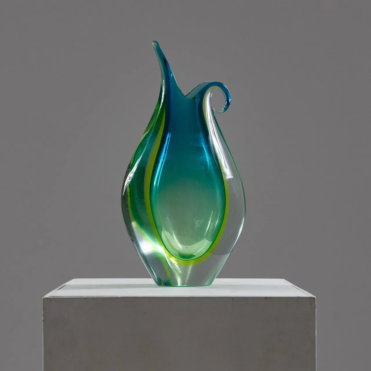 Large submerged glass vase, 1960s 7