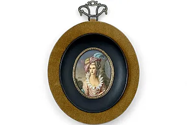 Gouache on porcelain, Italian school, 19th Century