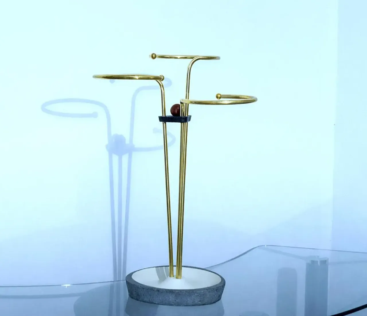 Umbrella stand in metal and brass, 1950s 1