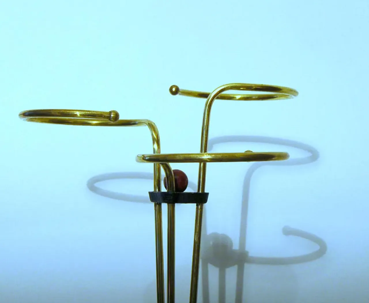 Umbrella stand in metal and brass, 1950s 3