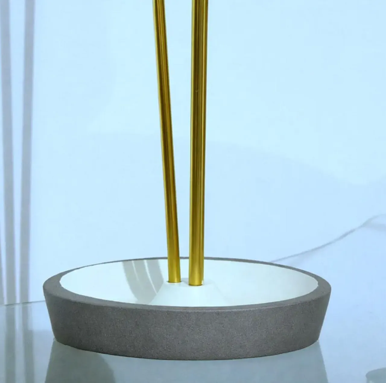 Umbrella stand in metal and brass, 1950s 5