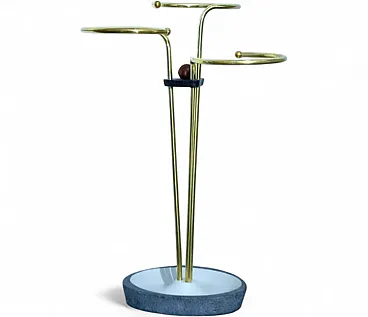 Umbrella stand in metal and brass, 1950s