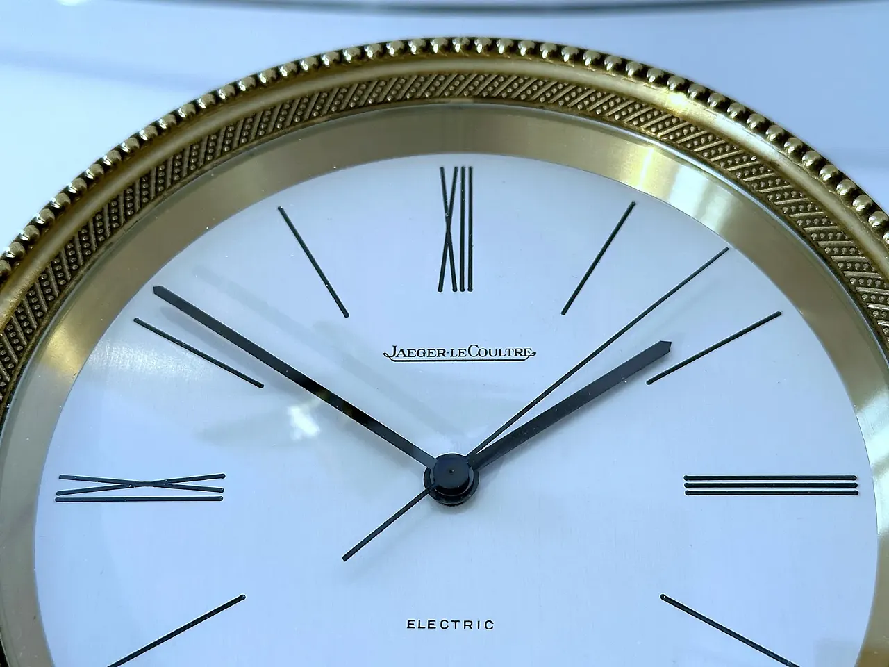 Jaeger LeCoultre table clock, Portescap REF. 5004, 1950s 5