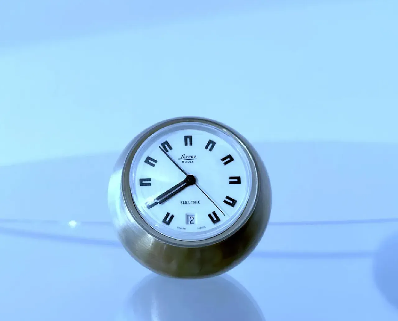Table clock LORENZ, Mod. BOULE, 1950s 1